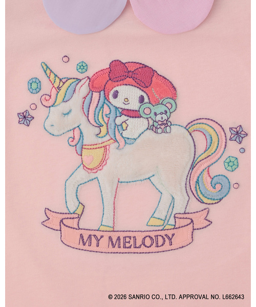 baby cheer(ベイビーチアー)の「【マイメロディ/シナモロール/クロミ】ユニコーンTシャツ(Tシャツ/カットソー・キッズ・オフホワイト/ラベンダー/ピンク・100cm/90cm/80cm/120cm/110cm)」の6枚目の写真