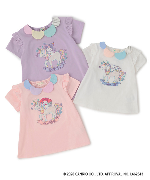 baby cheer(ベイビーチアー)の「【マイメロディ/シナモロール/クロミ】ユニコーンTシャツ(Tシャツ/カットソー・キッズ・オフホワイト/ラベンダー/ピンク・100cm/90cm/80cm/120cm/110cm)」の8枚目の写真