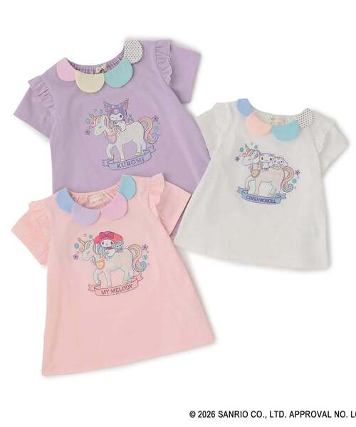 baby cheer(ベイビーチアー)の「【マイメロディ/シナモロール/クロミ】ユニコーンTシャツ(Tシャツ/カットソー・キッズ・オフホワイト/ラベンダー/ピンク・100cm/90cm/80cm/120cm/110cm)」の20枚目の写真