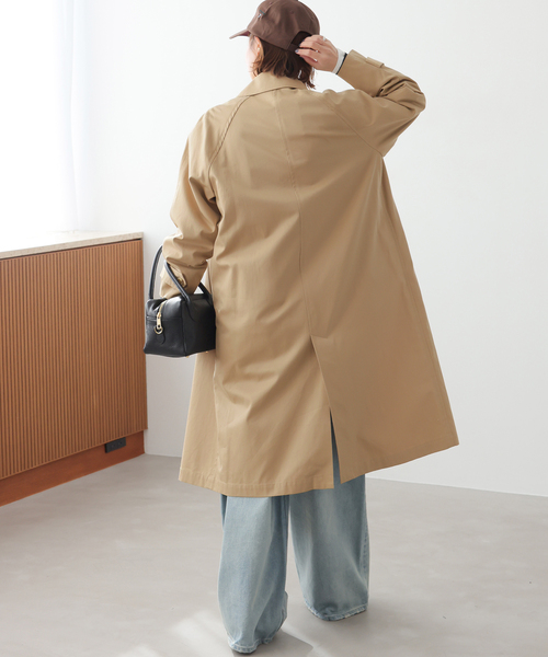 JOURNAL STANDARD relume（ジャーナルスタンダード　レリューム）の「《追加2》スーピマコットンステンカラーコート（ステンカラーコート・レディース・ベージュ/ネイビー・36/38）」の5枚目の写真