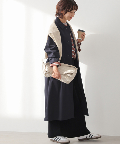 JOURNAL STANDARD relume（ジャーナルスタンダード　レリューム）の「《追加2》スーピマコットンステンカラーコート（ステンカラーコート・レディース・ベージュ/ネイビー・36/38）」の18枚目の写真