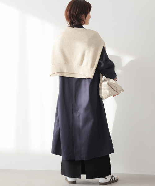 JOURNAL STANDARD relume（ジャーナルスタンダード　レリューム）の「《追加2》スーピマコットンステンカラーコート（ステンカラーコート・レディース・ベージュ/ネイビー・36/38）」の19枚目の写真