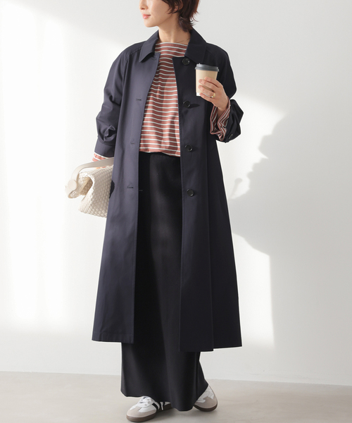 JOURNAL STANDARD relume（ジャーナルスタンダード　レリューム）の「《追加2》スーピマコットンステンカラーコート（ステンカラーコート・レディース・ベージュ/ネイビー・36/38）」の20枚目の写真