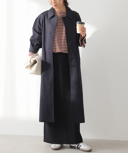 JOURNAL STANDARD relume（ジャーナルスタンダード　レリューム）の「《追加2》スーピマコットンステンカラーコート（ステンカラーコート・レディース・ベージュ/ネイビー・36/38）」の21枚目の写真