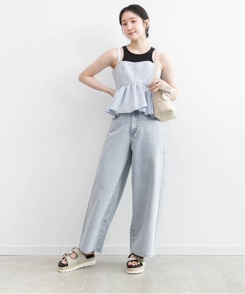 RANDA（ランダ）の「モノグラムバックルダブルベルトサンダル（サンダル・レディース・アイボリー/ブラック/ベージュ・M/L/S/LL）」の9枚目の写真