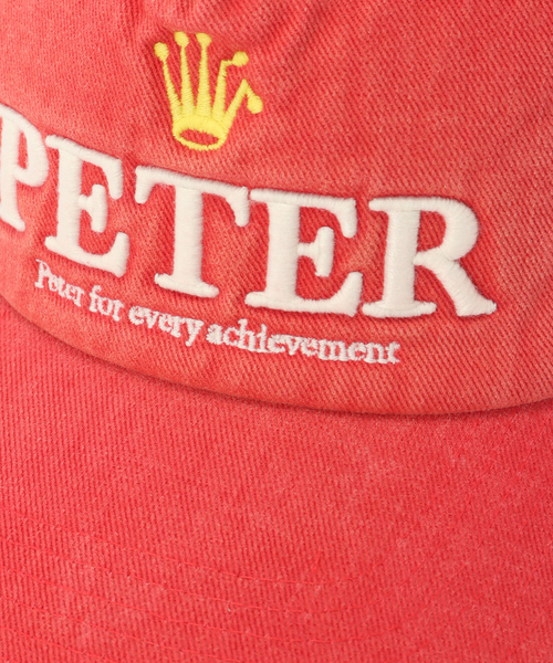 B.C STOCK（ベーセーストック）の「【WEB＋一部店舗限定】MY NAME IS PETER / 5-PANEL PREX CAP（キャップ・レディース・レッド/チャコールグレー・FREE）」の5枚目の写真