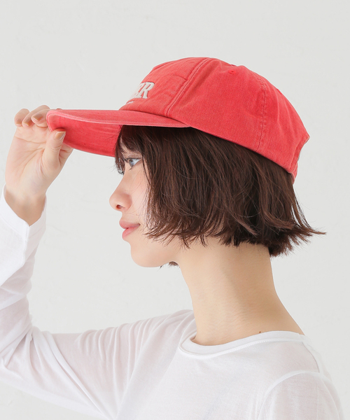 B.C STOCK（ベーセーストック）の「【WEB＋一部店舗限定】MY NAME IS PETER / 5-PANEL PREX CAP（キャップ・レディース・レッド/チャコールグレー・FREE）」の7枚目の写真