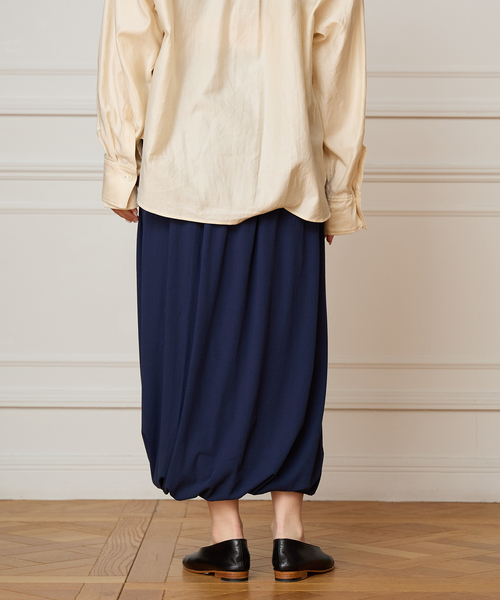 babaco(ババコ)の「babaco/ババコ twisted cotton スカート BA01-CR78(スカート・レディース・ネイビー・FREE)」の16枚目の写真