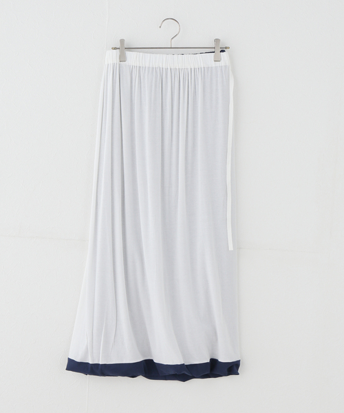 babaco(ババコ)の「babaco/ババコ twisted cotton スカート BA01-CR78(スカート・レディース・ネイビー・FREE)」の6枚目の写真
