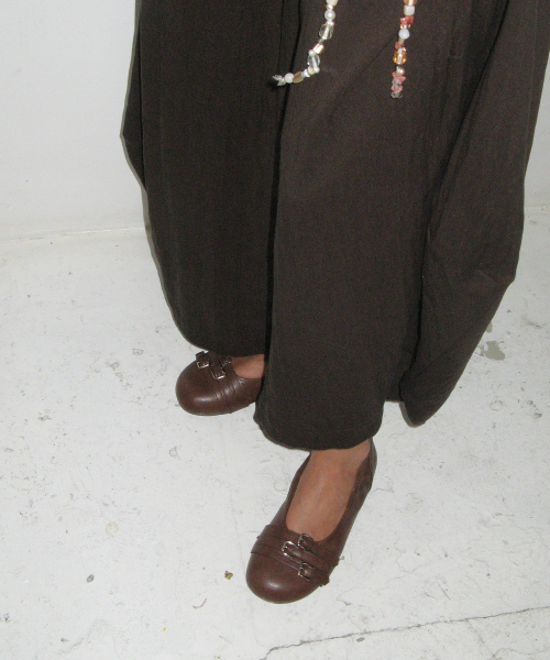 FOGGY MOODY（ポギムディ）の「Closet 0040. Three Belted Flat Shoes - 3colors（バレエシューズ・レディース・ブラック/ブラウン/シルバーグレー・22.5cm/23cm/23.5cm/24cm/24.5cm/25cm）」の11枚目の写真