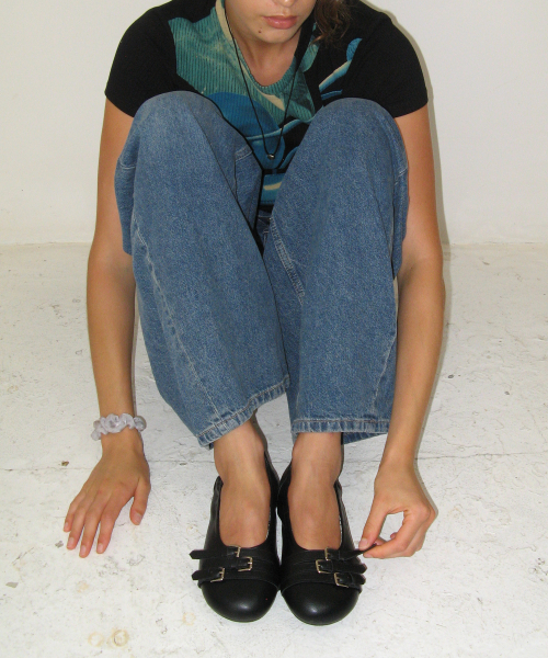 FOGGY MOODY（ポギムディ）の「Closet 0040. Three Belted Flat Shoes - 3colors（バレエシューズ・レディース・ブラック/ブラウン/シルバーグレー・22.5cm/23cm/23.5cm/24cm/24.5cm/25cm）」の14枚目の写真