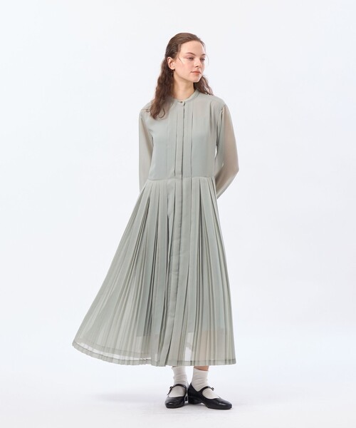 MACKINTOSH PHILOSOPHY(マッキントッシュ フィロソフィー)の「【WEB&一部店舗限定】【WILLINGHAM DRESS(ウィリングハムドレス)】トリプルプリーツ(ワンピース・レディース・ブルー系その他3/ダークネイビー・38/36)」の3枚目の写真