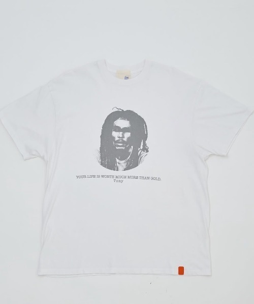 TonyTaizsun(トニータイズサン)の「【TonyTaizsun/トニータイズサン】Jah “渾身”Tee 製品染め ケミカルウォッシュ加工 丸胴 Tシャツ(Tシャツ/カットソー・メンズ・ブラック・X-LARGE/LARGE/MEDIUM)」の4枚目の写真