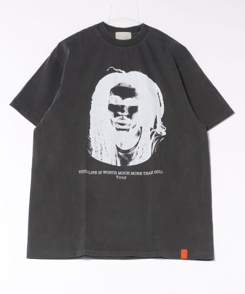 TonyTaizsun(トニータイズサン)の「【TonyTaizsun/トニータイズサン】Jah “渾身”Tee 製品染め ケミカルウォッシュ加工 丸胴 Tシャツ(Tシャツ/カットソー・メンズ・ブラック・X-LARGE/LARGE/MEDIUM)」の6枚目の写真