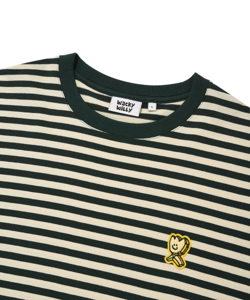 Wacky WiLLy(ワッキーウィリー)の「グラフィックキキストライプ半袖Tシャツグリーン(Tシャツ/カットソー・レディース・その他・SMALL/MEDIUM/LARGE/X-LARGE)」の4枚目の写真