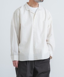 quadro（クオドロ）の「強撚ダンプオープンカラープルオーバーシャツ（シャツ/ブラウス）」