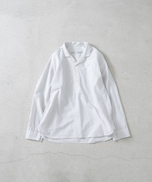 quadro（クオドロ）の「強撚ダンプオープンカラープルオーバーシャツ（シャツ/ブラウス）」
