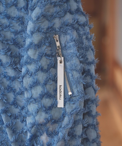 狐独（コドク）の「ウサ耳フリンジシアービックチャイナパーカー（パーカー・メンズ・ブラック/サックスブルー・LARGE/MEDIUM）」の18枚目の写真