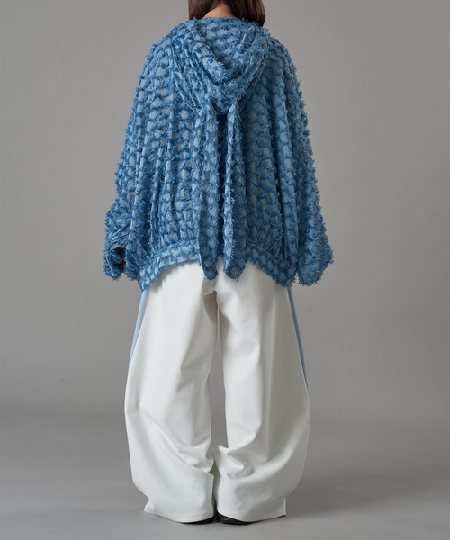 狐独（コドク）の「ウサ耳フリンジシアービックチャイナパーカー（パーカー・メンズ・ブラック/サックスブルー・LARGE/MEDIUM）」の13枚目の写真