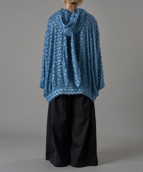 狐独（コドク）の「ウサ耳フリンジシアービックチャイナパーカー（パーカー・メンズ・ブラック/サックスブルー・LARGE/MEDIUM）」の11枚目の写真