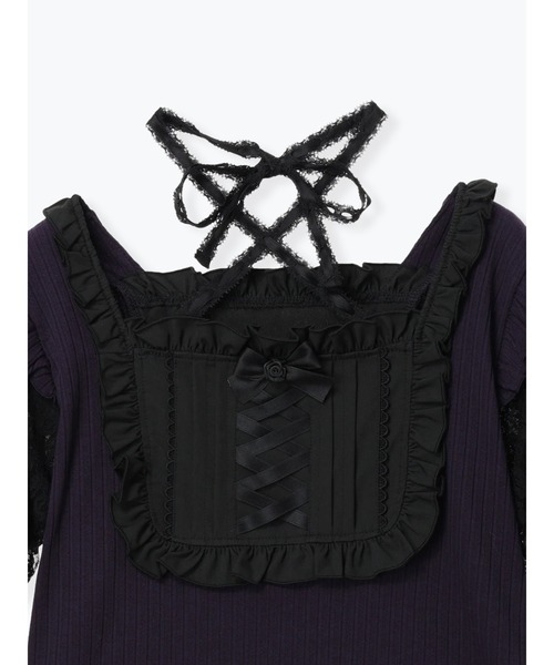 NOEMIE(ノエミー)の「ゴシックチョーカーネックレースアップカットソー(Tシャツ/カットソー・レディース・オフホワイト/ブラック/パープル・M)」の18枚目の写真