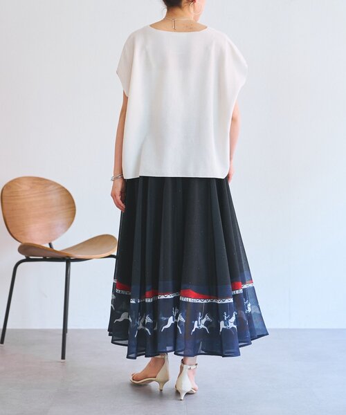 BEARDSLEY（ビアズリー）の「インレイノースリーブプルオーバー（ニット/セーター・レディース・ブラック/ホワイト・FREE）」の5枚目の写真