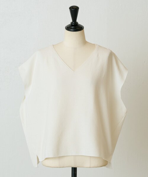 BEARDSLEY（ビアズリー）の「インレイノースリーブプルオーバー（ニット/セーター・レディース・ブラック/ホワイト・FREE）」の19枚目の写真