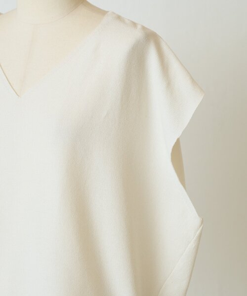 BEARDSLEY（ビアズリー）の「インレイノースリーブプルオーバー（ニット/セーター・レディース・ブラック/ホワイト・FREE）」の21枚目の写真