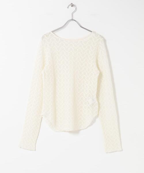 KBF（ケイビーエフ）の「シュリンクレーストップス（Tシャツ/カットソー・レディース・ベージュ/アイボリー/ブラック・ONE）」の11枚目の写真