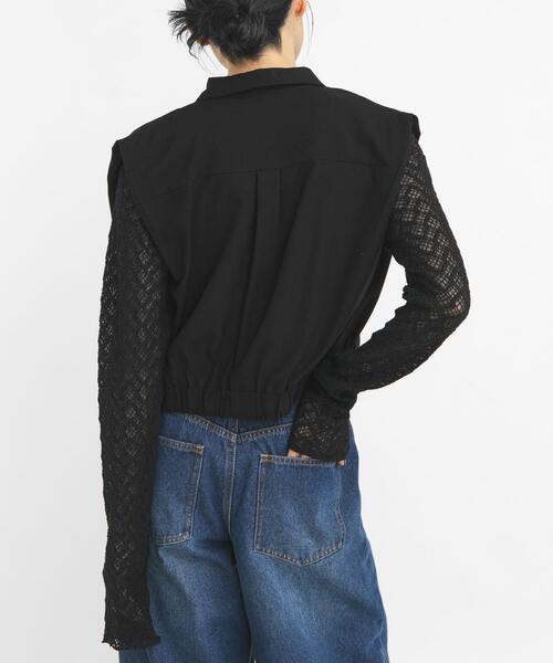 KBF（ケイビーエフ）の「シュリンクレーストップス（Tシャツ/カットソー・レディース・ベージュ/アイボリー/ブラック・ONE）」の15枚目の写真