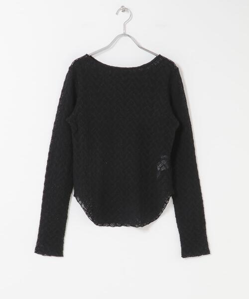 KBF（ケイビーエフ）の「シュリンクレーストップス（Tシャツ/カットソー・レディース・ベージュ/アイボリー/ブラック・ONE）」の19枚目の写真