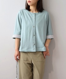 【LL~6L 大きいサイズ】【WEB/一部店舗限定】【接触冷感/UVカット】モクロディラウンドネックカーディガン