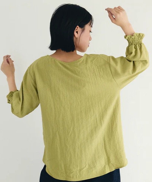 merrylatte(メリーラテ)の「シャーリングスリーブブラウス【IROHANI】(シャツ/ブラウス・レディース・グリーン/ブラック/ホワイト・FREE)」の16枚目の写真