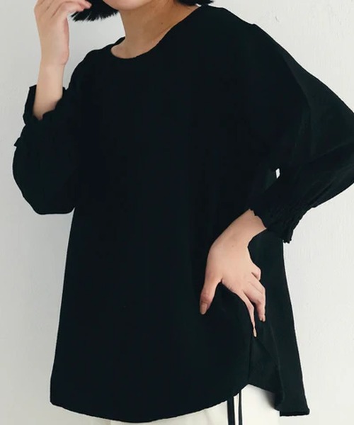 merrylatte(メリーラテ)の「シャーリングスリーブブラウス【IROHANI】(シャツ/ブラウス・レディース・グリーン/ブラック/ホワイト・FREE)」の18枚目の写真