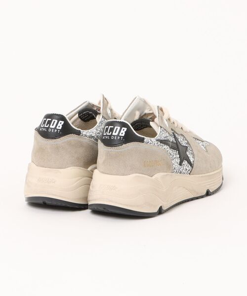 GOLDEN GOOSE(ゴールデングース)の「レディース Running Sole シルバー グリッター&ダブグレースエード(スニーカー・レディース・シルバー×ブラック・35/36/37/38/40/39)」の6枚目の写真