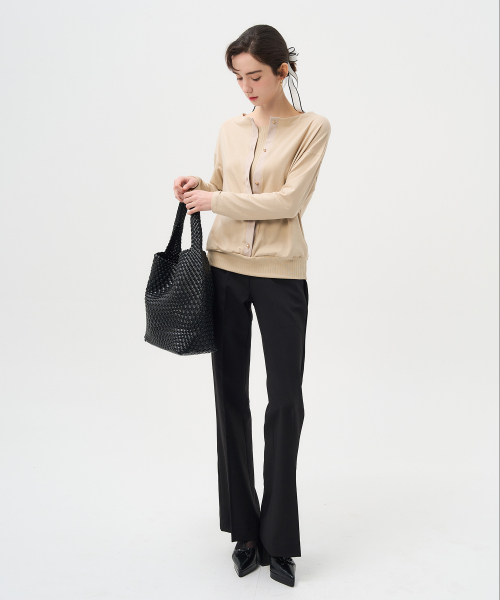 DE PERI MERA（ペリー メラ）の「長袖ブラウスカーディガン型Tシャツ（ダークベージュ）（Tシャツ/カットソー・レディース・その他・FREE）」の6枚目の写真