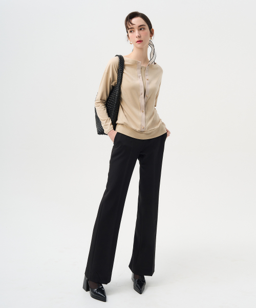 DE PERI MERA（ペリー メラ）の「長袖ブラウスカーディガン型Tシャツ（ダークベージュ）（Tシャツ/カットソー・レディース・その他・FREE）」の7枚目の写真