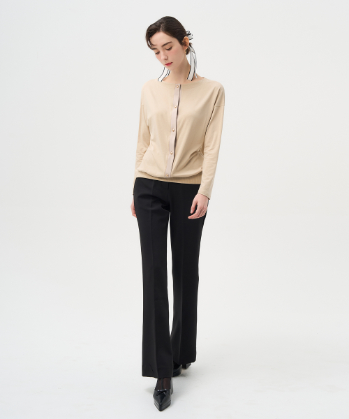 DE PERI MERA（ペリー メラ）の「長袖ブラウスカーディガン型Tシャツ（ダークベージュ）（Tシャツ/カットソー・レディース・その他・FREE）」の9枚目の写真