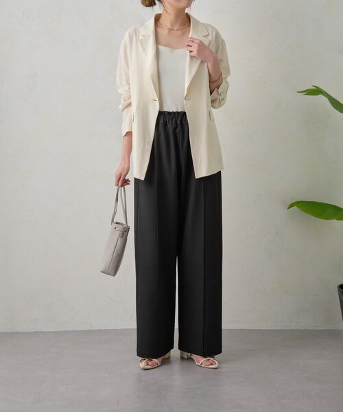 Jena espace merveilleux（ジェナ　エスパスメルヴェイユ）の「【高身長パンツ】スタッズポケットイージーパンツ（その他パンツ・レディース・アイボリー/ブラック/ベージュ・FREE）」の21枚目の写真