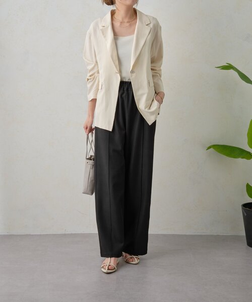 Jena espace merveilleux（ジェナ　エスパスメルヴェイユ）の「【高身長パンツ】スタッズポケットイージーパンツ（その他パンツ・レディース・アイボリー/ブラック/ベージュ・FREE）」の19枚目の写真
