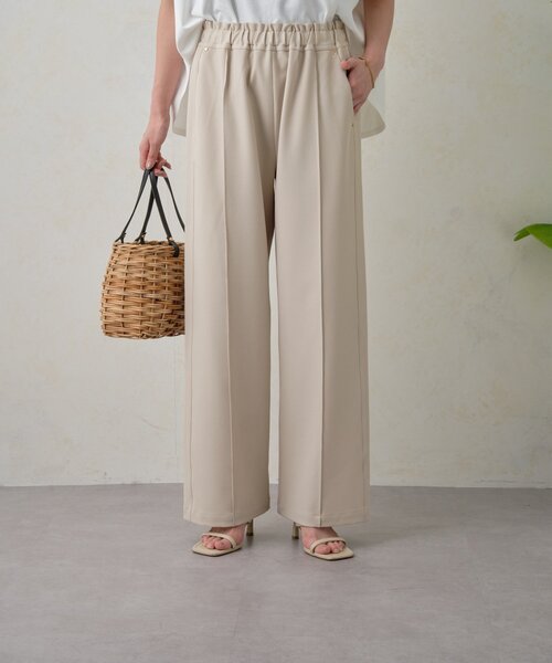 Jena espace merveilleux（ジェナ　エスパスメルヴェイユ）の「【高身長パンツ】スタッズポケットイージーパンツ（その他パンツ・レディース・アイボリー/ブラック/ベージュ・FREE）」の14枚目の写真