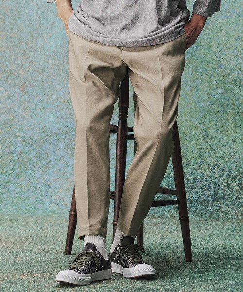 THEOREM(セオレム)の「mp14975- Plain hem Sta-Pre Tapered Pants シングルテーパードパンツ(TRM-P001A)(その他パンツ・メンズ・ブラウン/グレー/ネイビー/ベージュ/ブラック・S/XL/L/M)」の4枚目の写真