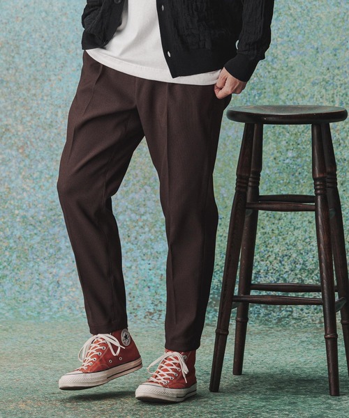 THEOREM(セオレム)の「mp14975- Plain hem Sta-Pre Tapered Pants シングルテーパードパンツ(TRM-P001A)(その他パンツ・メンズ・ブラウン/グレー/ネイビー/ベージュ/ブラック・S/XL/L/M)」の3枚目の写真