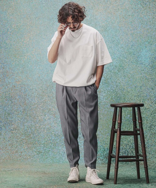 THEOREM(セオレム)の「mp14975- Plain hem Sta-Pre Tapered Pants シングルテーパードパンツ(TRM-P001A)(その他パンツ・メンズ・ブラウン/グレー/ネイビー/ベージュ/ブラック・S/XL/L/M)」の14枚目の写真