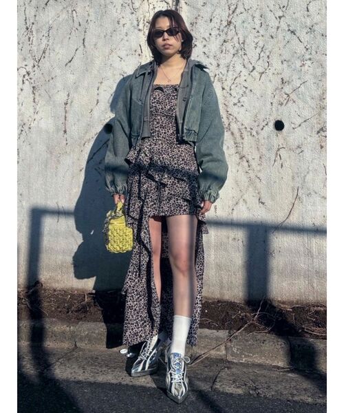 EVRIS(エヴリス)の「ヴィンテージライクデニムショートブルゾン 春服(デニムジャケット・レディース・ブルー/ブラック・FREE)」の20枚目の写真