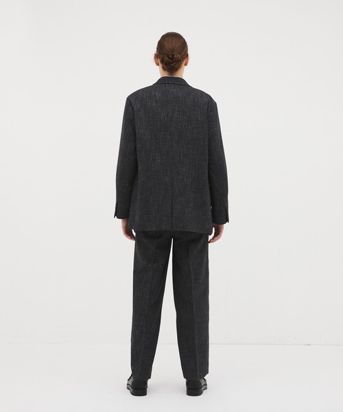 CITY TOKYO(シティトウキョウ)の「【CITY TOKYO/シティートーキョー】Giolica tweed ダブルブレザー(テーラードジャケット・メンズ・ベージュ/ブラック・2/1)」の8枚目の写真