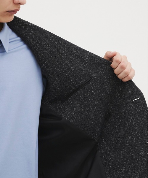 CITY TOKYO(シティトウキョウ)の「【CITY TOKYO/シティートーキョー】Giolica tweed ダブルブレザー(テーラードジャケット・メンズ・ベージュ/ブラック・2/1)」の10枚目の写真
