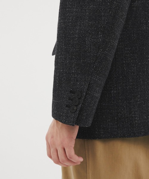 CITY TOKYO(シティトウキョウ)の「【CITY TOKYO/シティートーキョー】Giolica tweed ダブルブレザー(テーラードジャケット・メンズ・ベージュ/ブラック・2/1)」の11枚目の写真