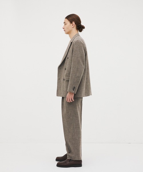 CITY TOKYO(シティトウキョウ)の「【CITY TOKYO/シティートーキョー】Giolica tweed ダブルブレザー(テーラードジャケット・メンズ・ベージュ/ブラック・2/1)」の17枚目の写真