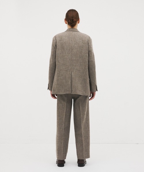 CITY TOKYO(シティトウキョウ)の「【CITY TOKYO/シティートーキョー】Giolica tweed ダブルブレザー(テーラードジャケット・メンズ・ベージュ/ブラック・2/1)」の18枚目の写真